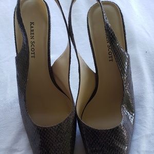 Leather Slingback Karen Scott Heels